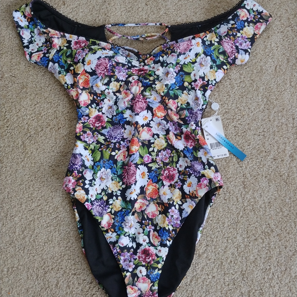 Lucky Brand floral swimsuit